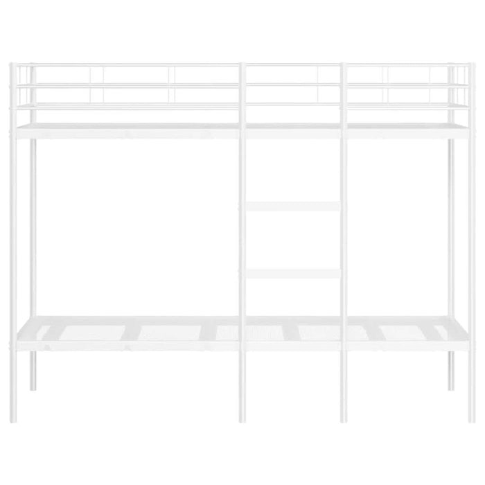 Pat supraetajat fără saltea alb 80x200 cm oțel - WALTI WALTI