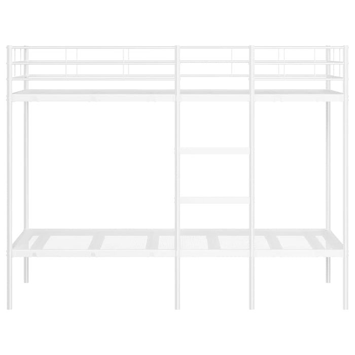Pat supraetajat fără saltea alb 90x200 cm oțel - WALTI WALTI