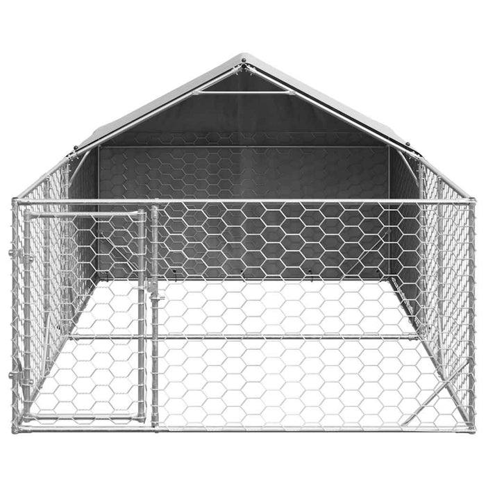 Canisa de exterior cu alergare 4x2x1,5 m otel galvanizat - WALTI WALTI