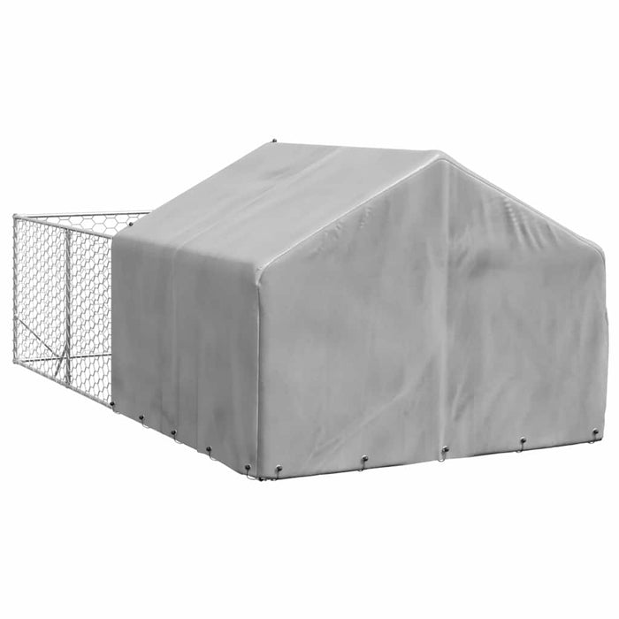 Canisa de exterior cu alergare 4x2x1,5 m otel galvanizat - WALTI WALTI