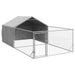 Canisa de exterior cu alergare 5x2x1,5 m otel galvanizat - WALTI WALTI
