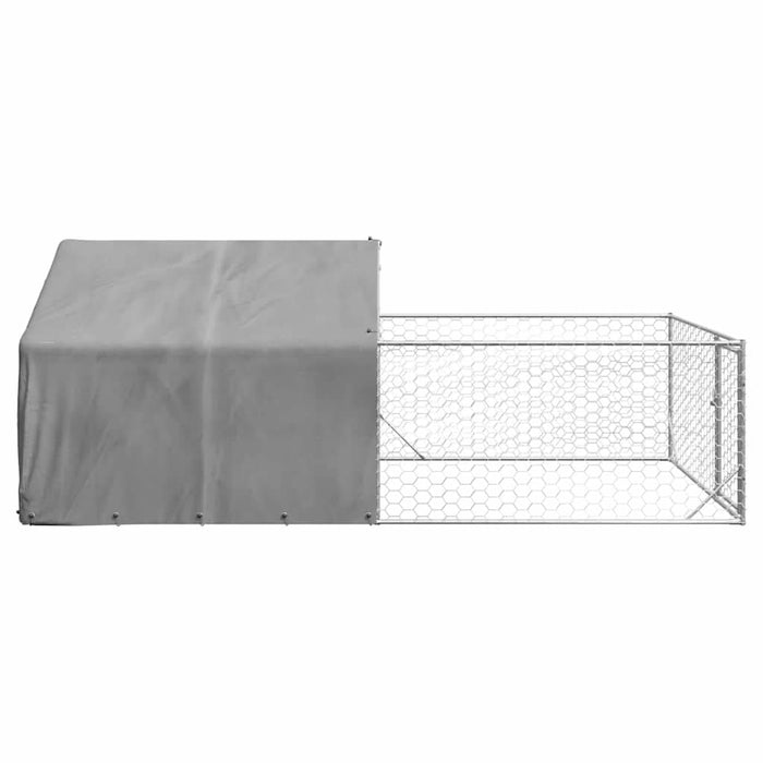 Canisa de exterior cu alergare 5x2x1,5 m otel galvanizat - WALTI WALTI