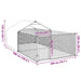 Canisa de exterior cu alergare 5x2x1,5 m otel galvanizat - WALTI WALTI