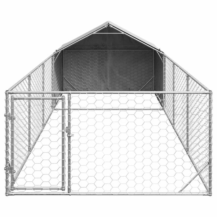 Canisa de exterior cu alergare 7x2x1,5 m otel galvanizat - WALTI WALTI