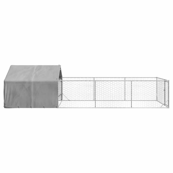 Canisa de exterior cu alergare 7x2x1,5 m otel galvanizat - WALTI WALTI