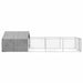 Canisa de exterior cu alergare 7x2x1,5 m otel galvanizat - WALTI WALTI