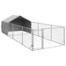 Canisa de exterior cu alergare 6x2x1,5 m otel galvanizat - WALTI WALTI