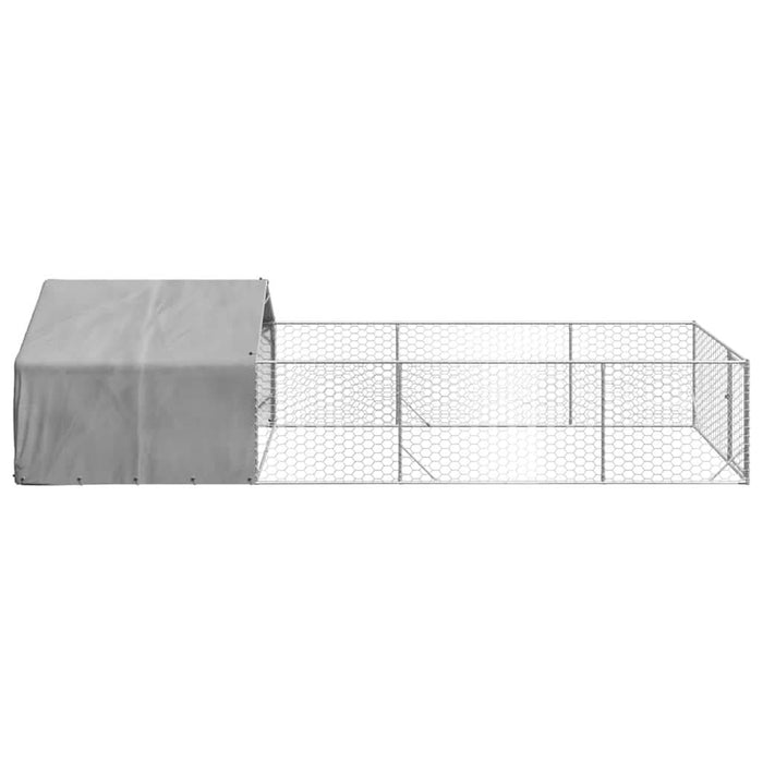 Canisa de exterior cu alergare 6x2x1,5 m otel galvanizat - WALTI WALTI