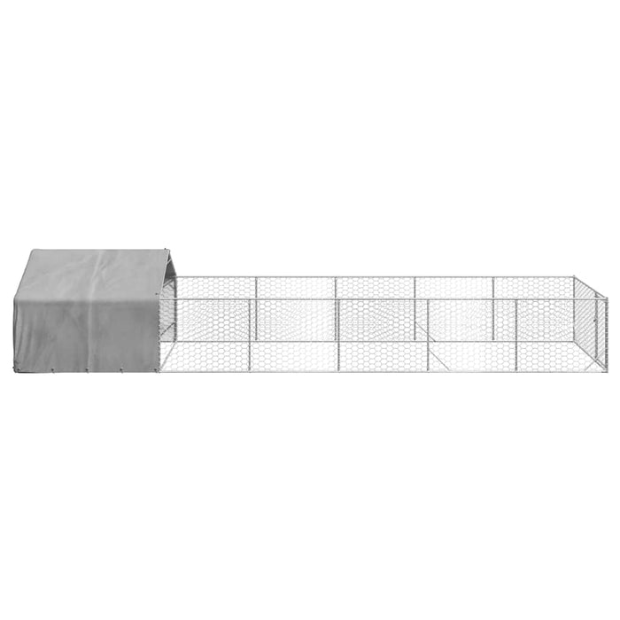 Canisa de exterior cu alergare 8x2x1,5 m otel galvanizat - WALTI WALTI