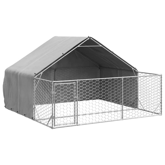 Canisa de exterior cu alergare 3x3x1,9 m otel galvanizat - WALTI WALTI