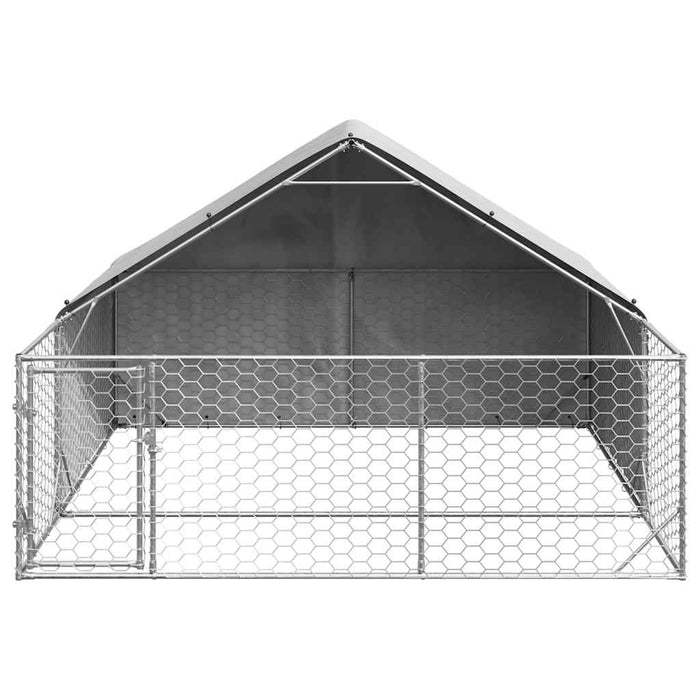 Canisa de exterior cu alergare 3x3x1,9 m otel galvanizat - WALTI WALTI