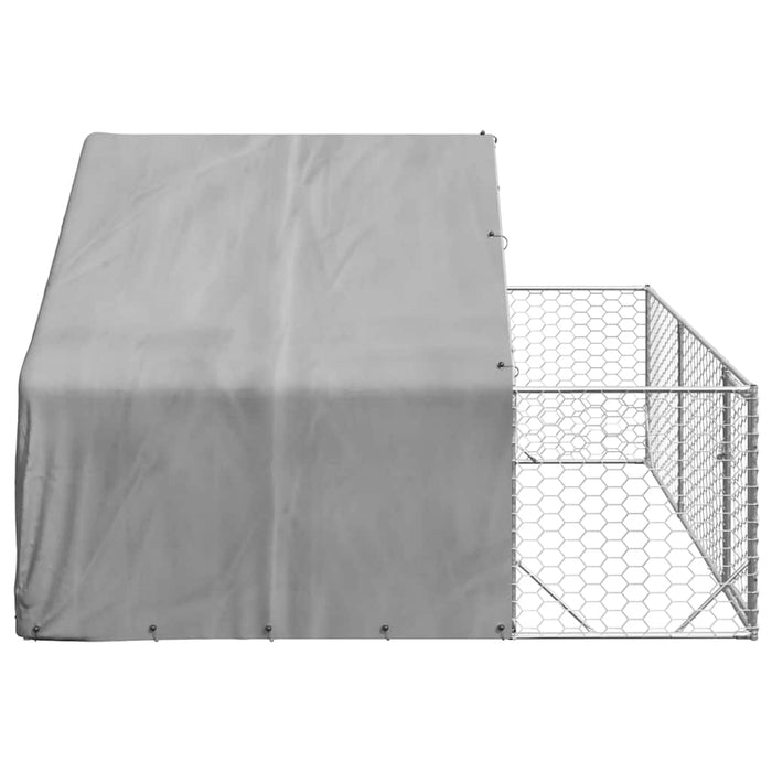 Canisa de exterior cu alergare 3x3x1,9 m otel galvanizat - WALTI WALTI