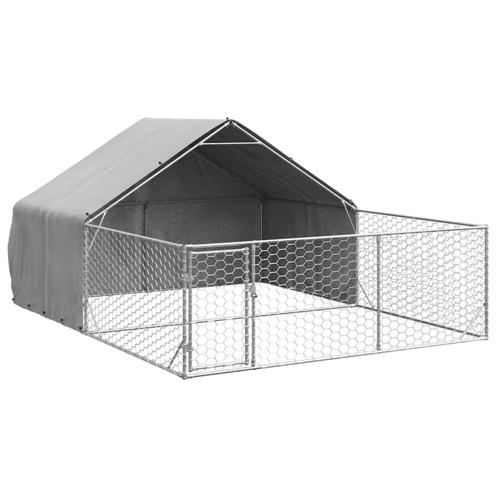 Canisa de exterior cu alergare 4x3x1,9 m otel galvanizat - WALTI WALTI