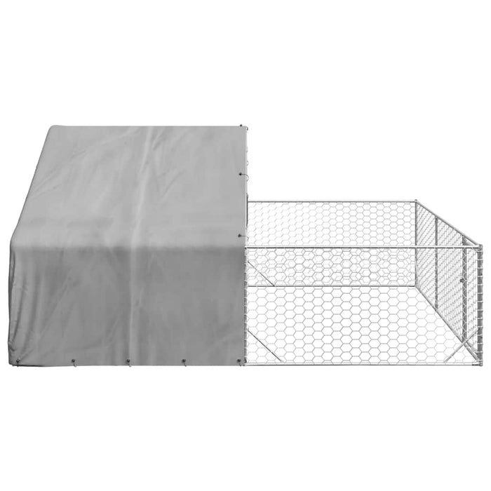 Canisa de exterior cu alergare 4x3x1,9 m otel galvanizat - WALTI WALTI