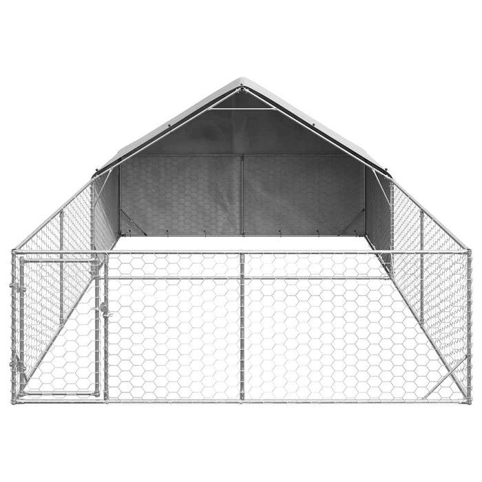 Canisa de exterior cu alergare 6x3x1,9 m otel galvanizat - WALTI WALTI