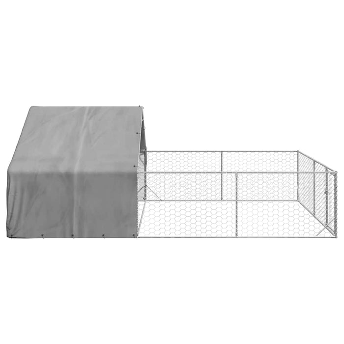 Canisa de exterior cu alergare 6x3x1,9 m otel galvanizat - WALTI WALTI