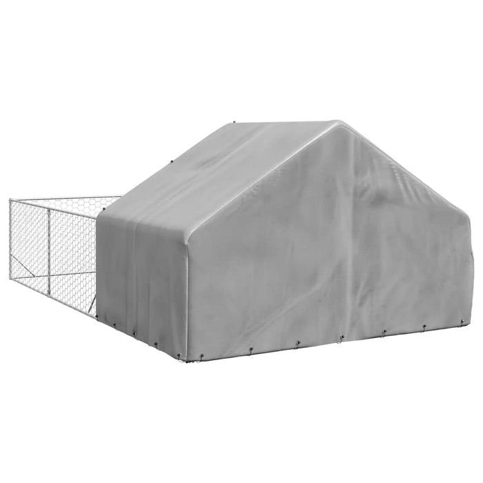 Canisa de exterior cu alergare 6x3x1,9 m otel galvanizat - WALTI WALTI