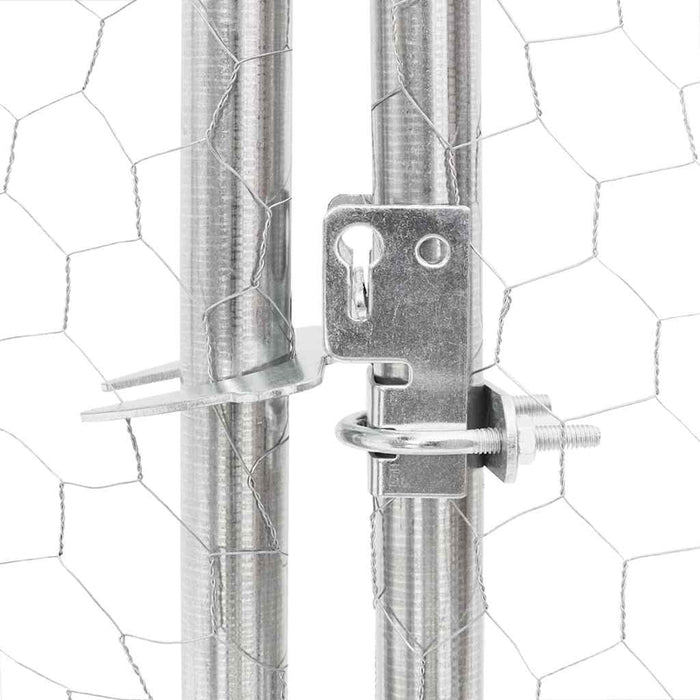 Canisa de exterior cu alergare 6x3x1,9 m otel galvanizat - WALTI WALTI