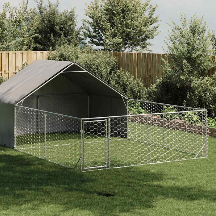 Canisa de exterior cu alergare 6x3x1,9 m otel galvanizat - WALTI WALTI