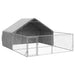 Canisa de exterior cu alergare 5x3x1,9 m otel galvanizat - WALTI WALTI