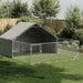 Canisa de exterior cu alergare 5x3x1,9 m otel galvanizat - WALTI WALTI