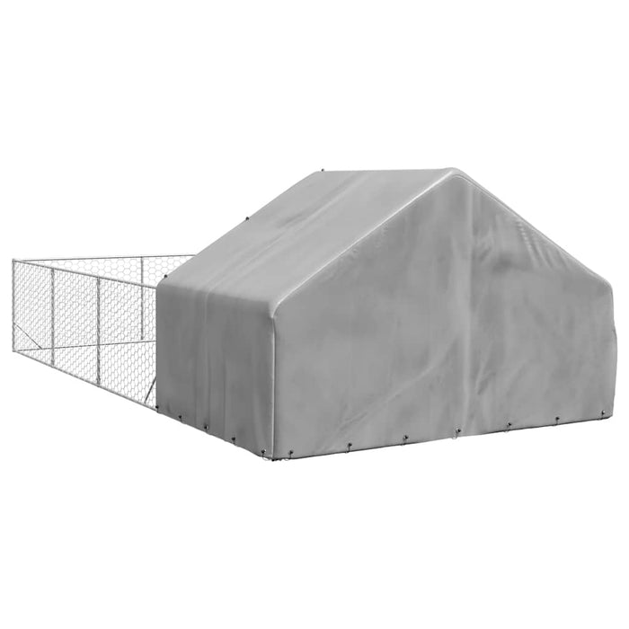 Canisa de exterior cu alergare 7x3x1,9 m otel galvanizat - WALTI WALTI