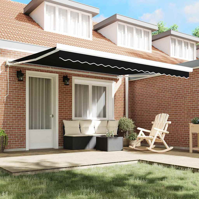 Material de înlocuire pentru copertină Negru 400 × 350 cm Pânză - WALTI WALTI