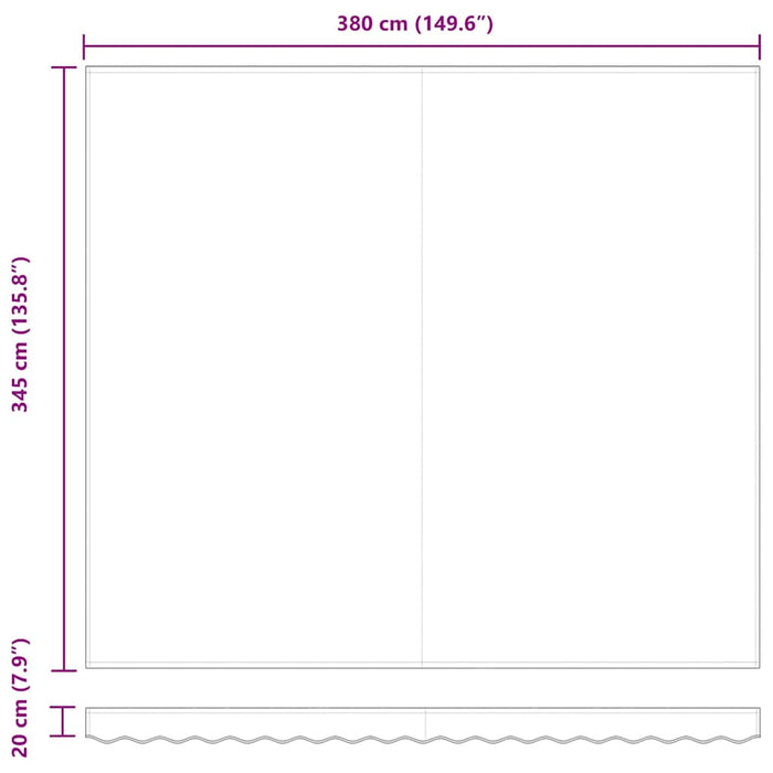 Material de înlocuire pentru copertină Negru 400 × 350 cm Pânză - WALTI WALTI