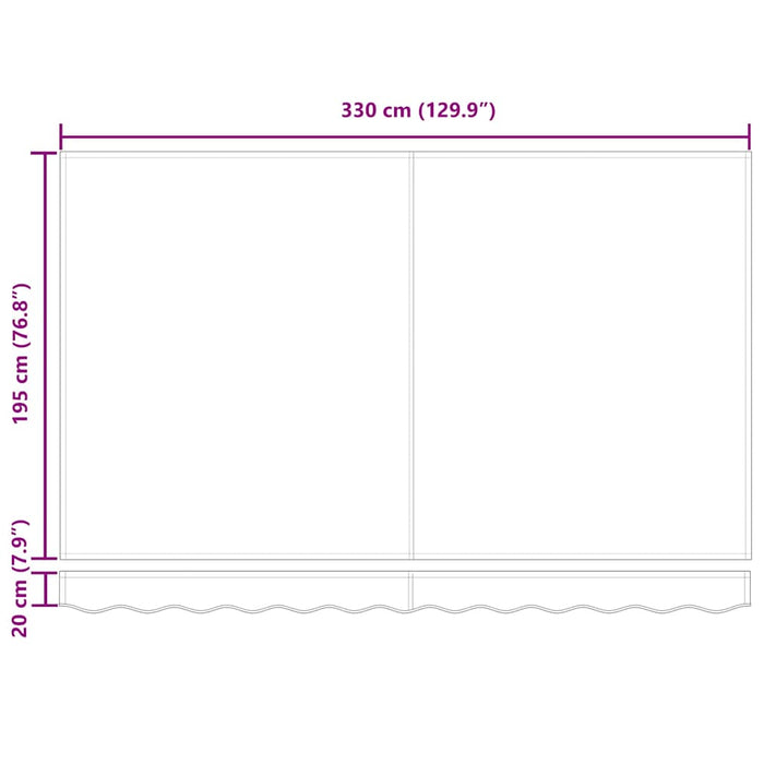 Material de înlocuire pentru copertină Bej 330 x 195 cm - WALTI WALTI