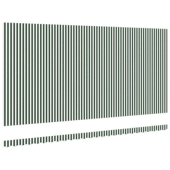 Material de înlocuire pentru copertină Verde și alb 6 × 3,5 m WALTI