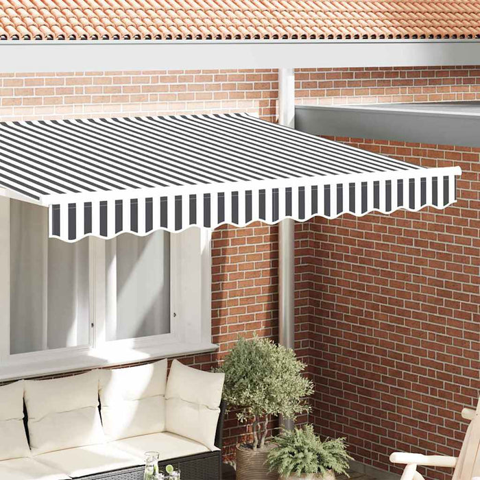 Baldachin Antracit și Alb 230 x 20 cm Pânză - WALTI WALTI