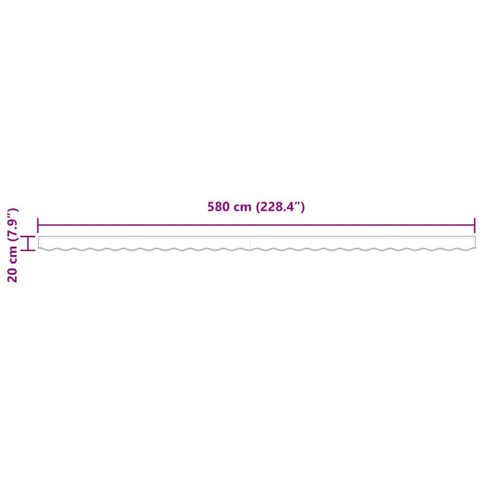 Baldachin Bej 580 x 20 cm Pânză - WALTI WALTI