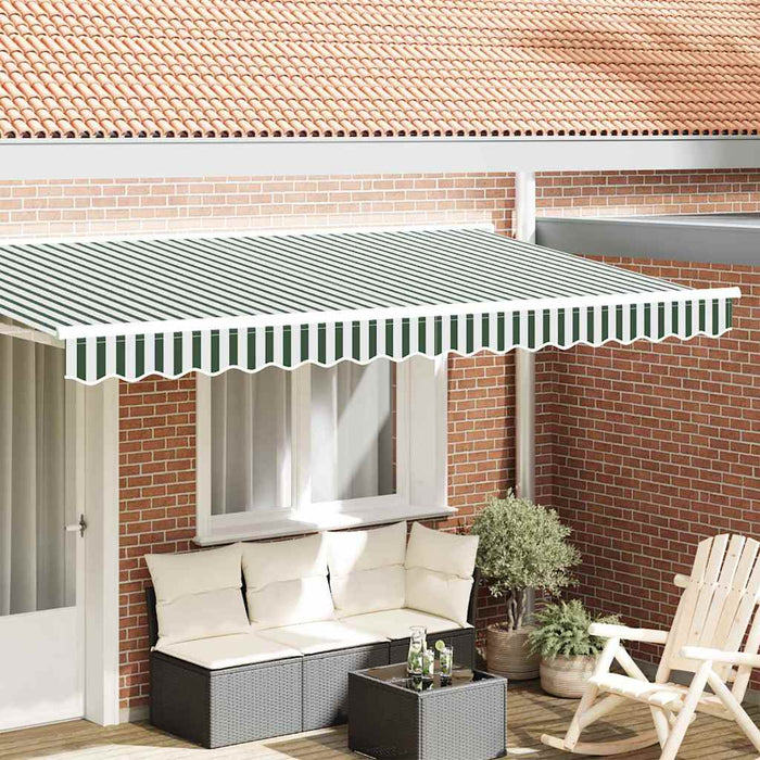 Baldachin Verde și alb 380 x 20 cm Pânză - WALTI WALTI