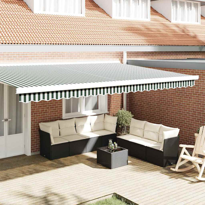Înlocuire pentru faldurile de awning Verde și alb 480 x 20 cm - WALTI WALTI