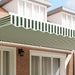 Baldachin Verde și alb 580 x 20 cm Pânză - WALTI WALTI
