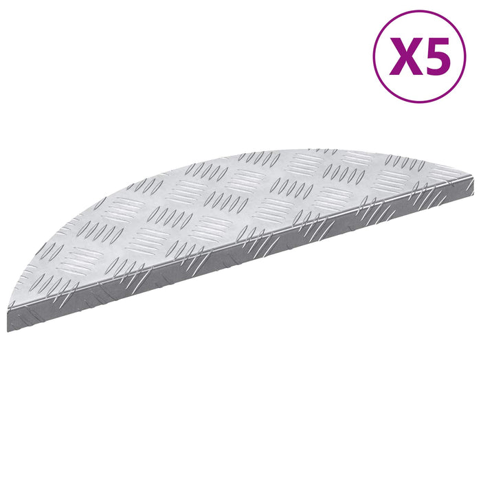 Trepte Semilună 5 pcs Argintiu 60 x 18 cm Aluminiu - WALTI WALTI