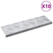 Trepte Dreptunghiular 10 pcs Argintiu 60 x 18 cm Aluminiu - WALTI WALTI