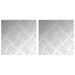 Plăci cu tablouri 2 pcs Argintiu 20 x 20 cm Aluminiu - WALTI WALTI