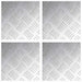 Plăci cu tablouri 4 pcs Argintiu 20 x 20 cm Aluminiu - WALTI WALTI