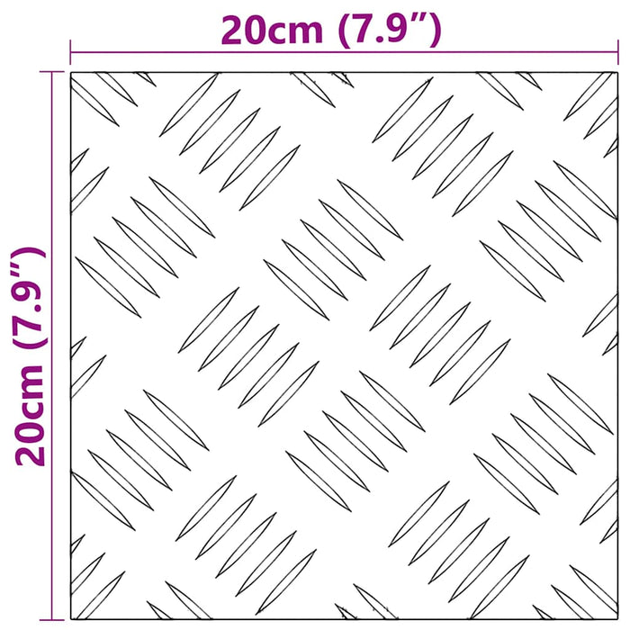 Plăci cu tablouri 4 pcs Argintiu 20 x 20 cm Aluminiu - WALTI WALTI