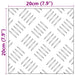 Plăci cu tablouri 4 pcs Argintiu 20 x 20 cm Aluminiu - WALTI WALTI