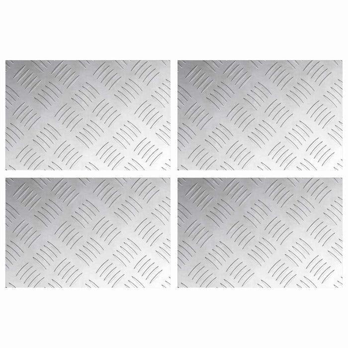 Plăci cu tablouri 4 pcs Argintiu 30 x 20 cm Aluminiu - WALTI WALTI