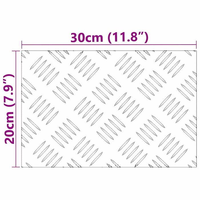 Plăci cu tablouri 4 pcs Argintiu 30 x 20 cm Aluminiu - WALTI WALTI
