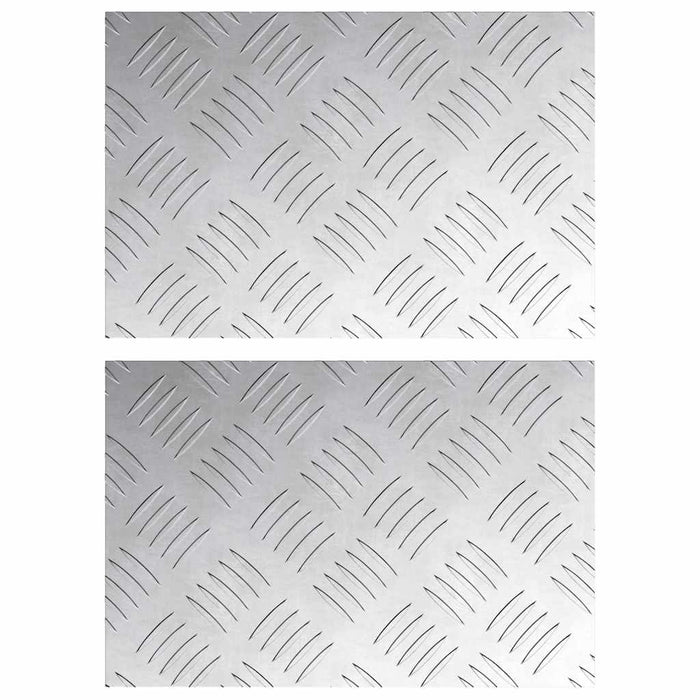 Plăci cu tablouri 2 pcs Argintiu 30 x 20 cm Aluminiu - WALTI WALTI