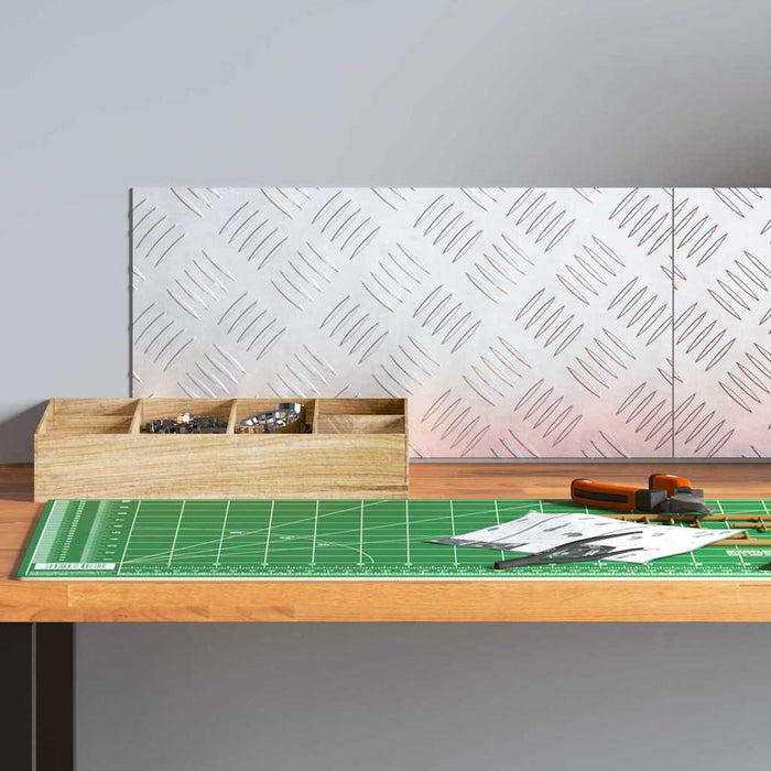 Plăci cu tablouri 2 pcs Argintiu 40 x 20 cm Aluminiu - WALTI WALTI