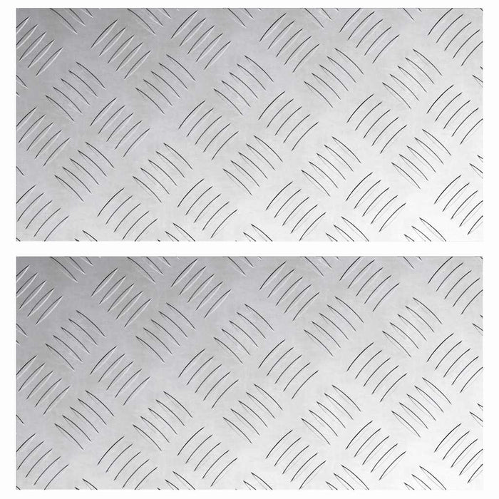 Plăci cu tablouri 2 pcs Argintiu 40 x 20 cm Aluminiu - WALTI WALTI