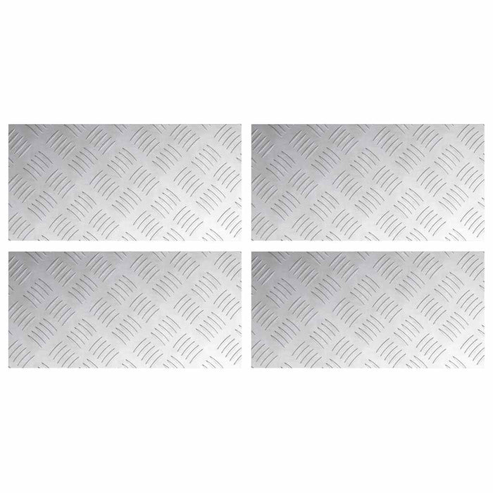 Plăci cu tablouri 4 pcs Argintiu 40 x 20 cm Aluminiu - WALTI WALTI