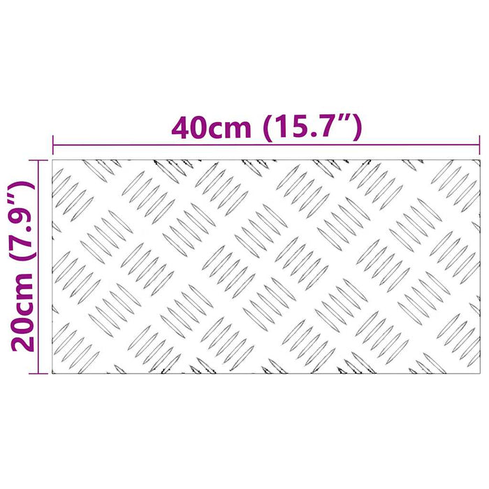 Plăci cu tablouri 4 pcs Argintiu 40 x 20 cm Aluminiu - WALTI WALTI