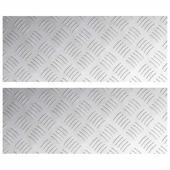 Plăci cu tablouri 2 pcs Argintiu 50 x 20 cm Aluminiu - WALTI WALTI