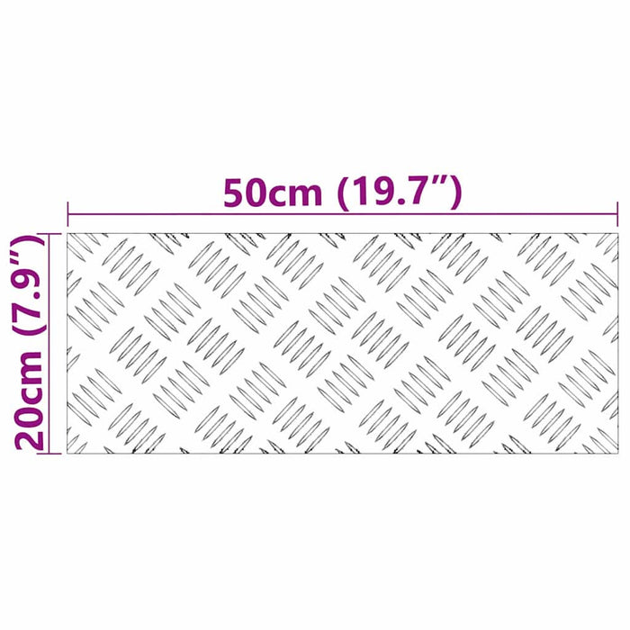 Plăci cu tablouri 4 pcs Argintiu 50 x 20 cm Aluminiu - WALTI WALTI